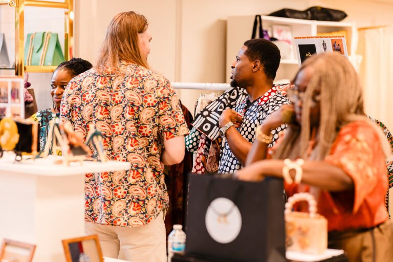 Guests chatting with a resident brand