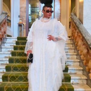 Maxi Afthonia Abaya White